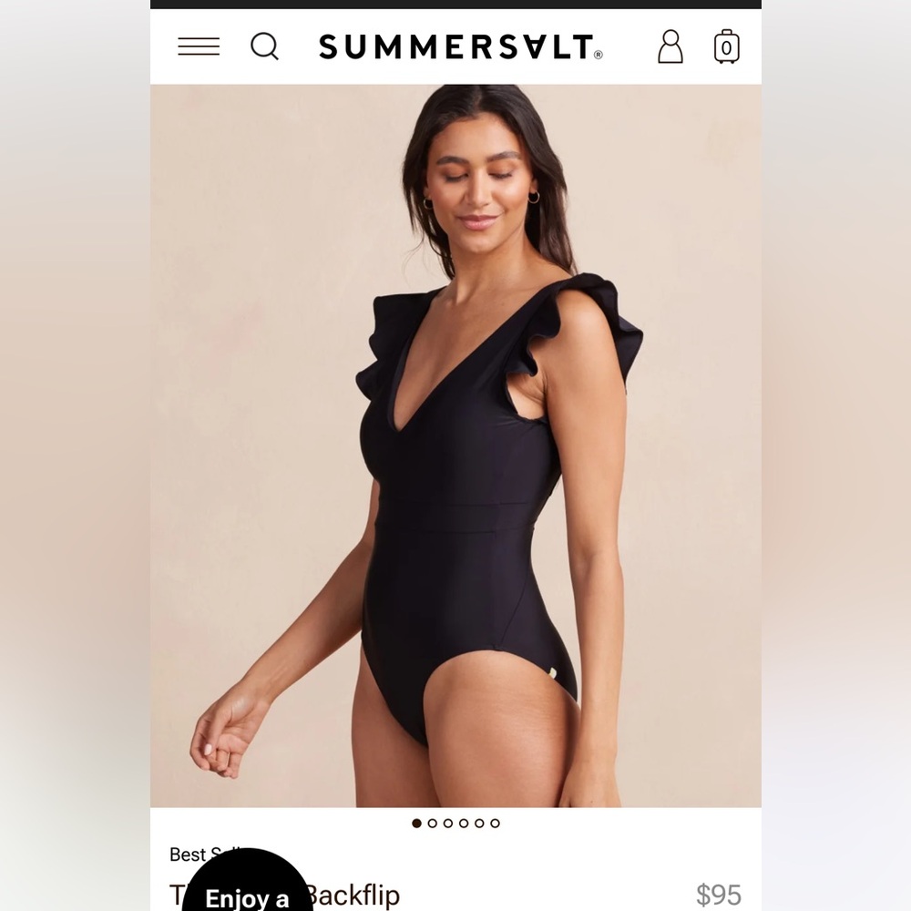 Summersalt Black Ruffle Swimsuit